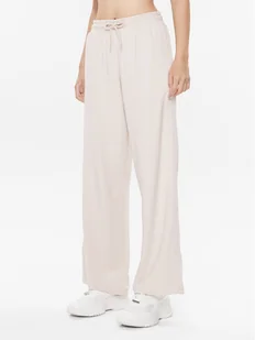 Tommy Hilfiger Spodnie dresowe UW0UW04771 Beżowy Relaxed Fit - Spodnie sportowe damskie - miniaturka - grafika 1