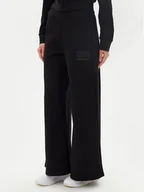 Spodnie sportowe damskie - EA7 Emporio Armani Spodnie dresowe 7W000179 AF12473 UC001 Czarny Wide Leg - miniaturka - grafika 1