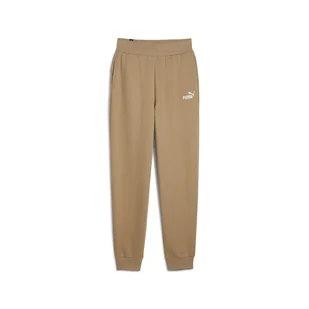 Damskie Spodnie PUMA ESS+ EMBROIDERY HIGH-WAIST PANTS FL CL 67000767 – Beżowy - Spodnie damskie - miniaturka - grafika 1
