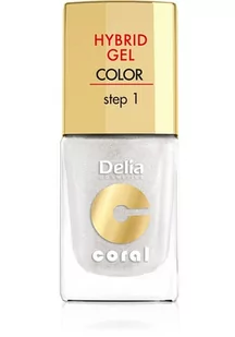 Delia Cosmetics Coral Hybrid Gel Lakier do paznokci nr 32 Biały perłowy 11ml Cosmetics - Lakiery do paznokci - miniaturka - grafika 1