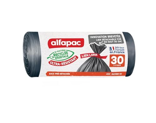 Alfapac 3232767510301 worek do odkurzacza, 30 l, wielokrotnego użytku, duży, czarny
