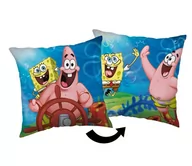 Kołdry i poduszki dla dzieci - Poduszka dziecięca 40x40 Sponge Bob "Sea" niebieska - miniaturka - grafika 1