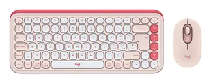 Logitech POP Icon Combo klawiatura Dołączona myszka Uniwersalne Bluetooth QWERTY Włoski Różowy, Biały - Zestawy myszka + klawiatura - miniaturka - grafika 1