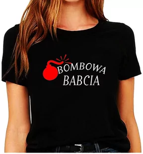 Koszulka Dla Babci " Bombowa Babcia " - Dzień Babci i Dzień Dziadka - miniaturka - grafika 1