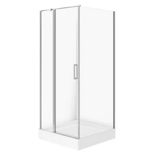 Kabina Prysznicowa Cersanit Moduo 90X90X195 kwadratowa lewa transparentny brodzik Tako 16cm biały S601-351 - Kabiny prysznicowe - miniaturka - grafika 1