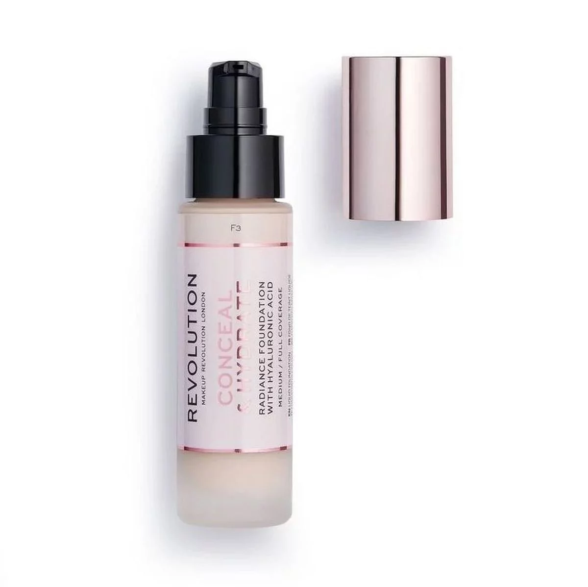 Makeup Revolution Conceal & Hydrate lekki nawilżający podkład odcień F3 23 ml