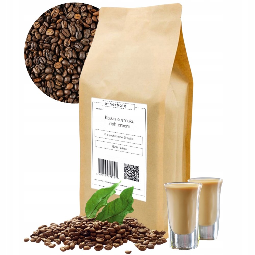 Kawa Ziarnista Arabica O Smaku Irish Cream Brazylia Do Ekspresu 1KG