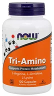 Suplementy naturalne - Now Foods Tri-Amino - L-Arginina + L-Ornityna + L-Lizyna (120 kaps.) - miniaturka - grafika 1