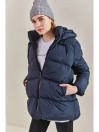 Kurtki damskie - Bianco Lucci Kurtka zimowa w kolorze granatowym - miniaturka - grafika 1