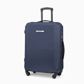 Walizki - Średnia walizka PUCCINI SAN DIEGO ABS025B 7A Granatowa - miniaturka - grafika 1