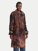Płaszcze damskie - Desigual Płaszcz przejściowy Brushed Lacroix 25WWEW05 Brązowy Loose Fit - miniaturka - grafika 1
