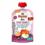 Desery dla dzieci - Holle Mus owocowy Dino Dance jabłko, jagoda i śliwka 100 g Bio - miniaturka - grafika 1