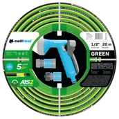 Węże ogrodowe i zraszacze - Zestaw zraszający GREEN 1/2" 20 mb NOWOŚĆ, zestaw zawiera: wąż ogrodowy GREEN, zraszacz pistoletowy RAIN, szybkozłącza stop i przelot IDEAL, przyłąc.. - miniaturka - grafika 1