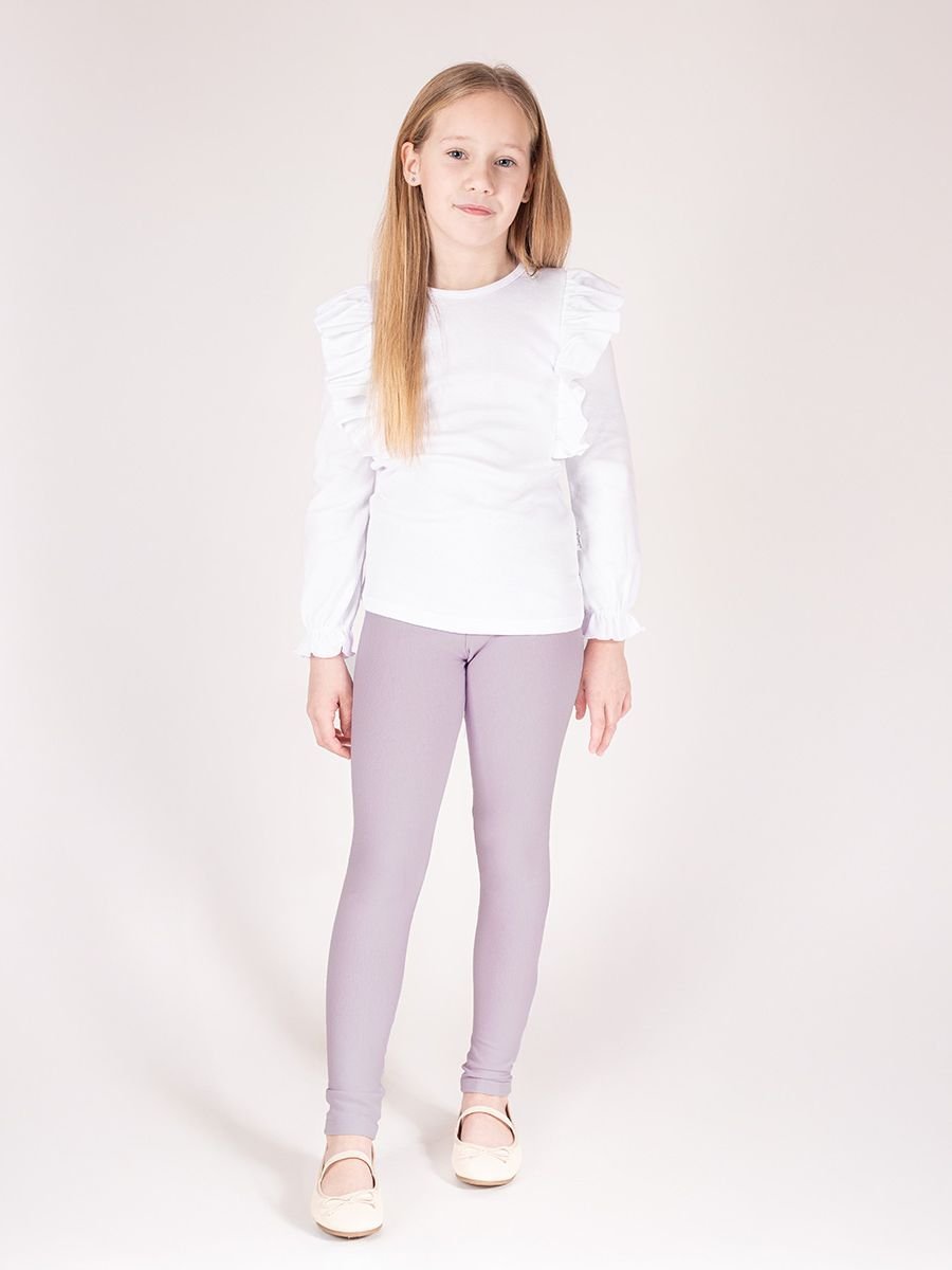 Legginsy bawełniane gładkie wrzosowe Nicol,r.134