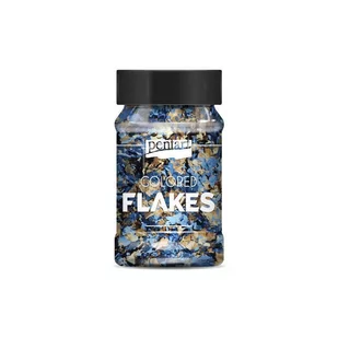 Płatki do złoceń Pentart 100ml NIEBIESKIE/ZŁOTE - Decoupage - miniaturka - grafika 1