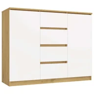 Komody - Nowoczesna komoda dąb artisan + biel - Diegi 2X - miniaturka - grafika 1