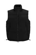 Garnitury - HUGO Birontino2341 męska kamizelka wodoodporna regular fit z logo Stack, czarny (Black1), L - miniaturka - grafika 1