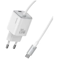 Ładowarki do telefonów - Ładowarka sieciowa USAMS JC Series CC261 20W GaN Mini Fast Charger 2xUSB-C biały - miniaturka - grafika 1