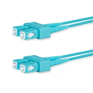 Kable światłowodowe - Lanview LVO231476 kabel optyczny 10 m 2x SC OM3 Kolor Aqua - miniaturka - grafika 1