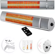 Ogrzewacze tarasowe - Grzejnik Promiennikowy MZH2000 Srebrny 2000W - miniaturka - grafika 1