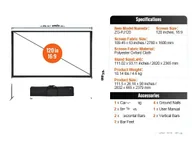 Ekrany projekcyjne - Ekran projekcyjny, przenośny stojak, rozdzielczość 4K, do użytku na zewnątrz, 120 cali - miniaturka - grafika 1