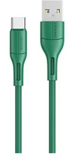 USAMS Kabel U68 USB-C 2A Fast Charge 1m zielony/green SJ501USB04 (US-SJ501) - Kable USB - miniaturka - grafika 1