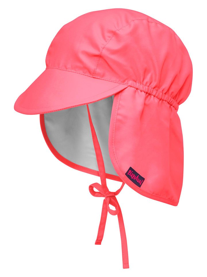 Playshoes Czapka w kolorze różowym z osłoną karku
