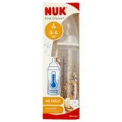 Butelki dla niemowląt - Nuk Butelka 0-6m Tygrysek popiel 10741022 300 ml - miniaturka - grafika 1