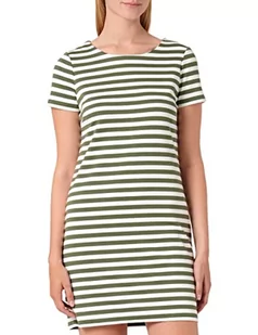 Vila Women's VITINNY New S/S sukienka NOOS, Four Leaf Clover/Stripes:Snow White H/H, S - Sukienki - miniaturka - grafika 1
