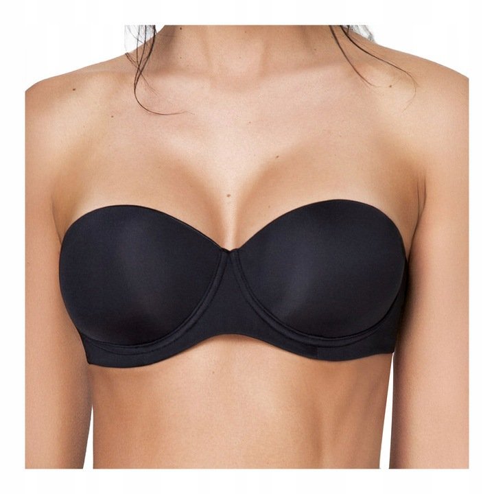 Biustonosz stanik wielofunkcyjny bardotka czarny nero Sielei 2550 75C