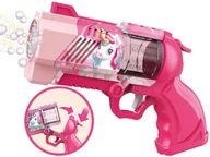 Bańki mydlane - PISTOLET NA BAŃKI JEDNOROŻEC LED MASZYNA DO BANIEK NA BATERIE+ PŁYN - miniaturka - grafika 1