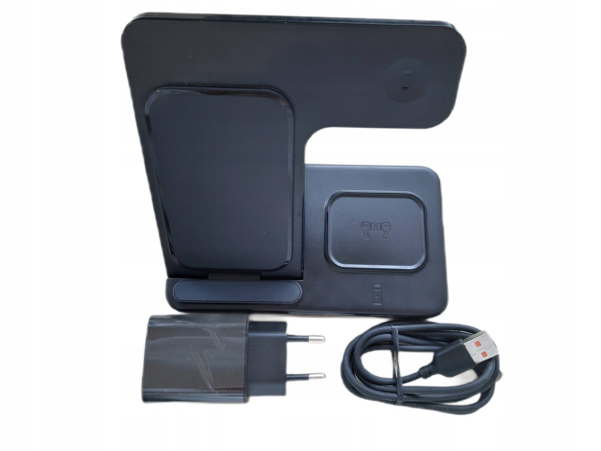 Ładowarka indukcyjna 3w1 CAVN – wygodne ładowanie czarny