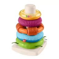 Zabawki interaktywne dla dzieci - Fisher Price Piramidka sensoryczna HXK47 - miniaturka - grafika 1