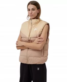 Kamizelki damskie - ﻿R.L Nike bezrękawnik Therma-FIT WINDRUNNER sportowy kamizelka beżowy - grafika 1