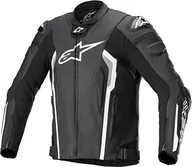 Odzież motocyklowa - Alpinestars Missile V2 motocyklowa kurtka skórzana, czarna/biała, 52 - miniaturka - grafika 1