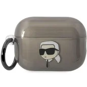 Akcesoria do słuchawek - Karl Lagerfeld KKLAP2HNIKTCK Airpods Pro 2 cover czarny/black Ikonik Karl Lagerfeld - miniaturka - grafika 1