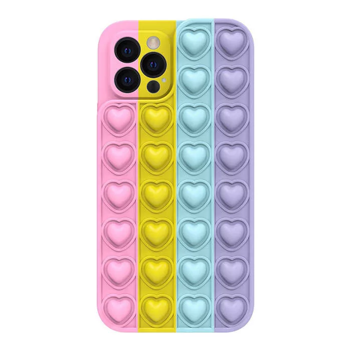 Etui Bąbelkowe Elastyczne Pop It Heart Do Samsung Galaxy A32 4G Kolor 3