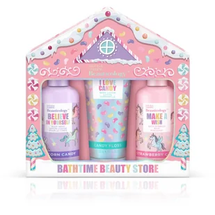 Baylis & Harding Beauticology Bathtime Beauty Store Zestaw płyn do kąpieli Make A Wish 300 ml + żel pod prysznic Believe In Yourself 300 ml + mleczko do ciała I Love Candy 200 ml - Zestawy kosmetyków damskich - miniaturka - grafika 1