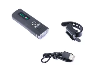 Lampa przednia PROX ATLAS  1-LED USB 300 lm  2000 mAh czarna - Lampki rowerowe - miniaturka - grafika 1