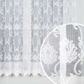 Firany - Firanka żakardowa ze wzorem po całości, kolor biały, wysokość 180 cm, 910007 - sprzedawana na metry - miniaturka - grafika 1