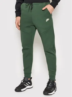 Nike Spodnie dresowe Sportswear Tech Fleece CU4495 Zielony Slim Fit - Spodnie sportowe męskie - miniaturka - grafika 1