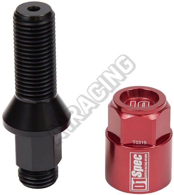 Śruby do kół D1Spec Heptagon 2w1 Stal M14x1,5 30mm Stożek Czerwone