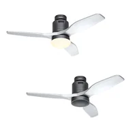 Wentylatory sufitowe - Energooszczędny wentylator sufitowy Aerodynamix Eco 112 cm bazaltowy szary / srebrny - miniaturka - grafika 1