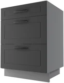 Meble kuchenne - Bergamo Szafka Dolna D3M/60 Metabox Grafit Mat - miniaturka - grafika 1