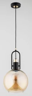 Movena lampa wisząca 1xE27 czarna/złota 61275 - Lampy sufitowe - miniaturka - grafika 1