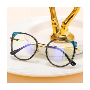 Damskie okulary zerówki do komputera BLUE LIGHT z flexami 25127B - Okulary korekcyjne, oprawki, szkła - miniaturka - grafika 1