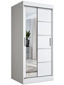 Szafy - Biała szafa przesuwna z lustrem L5-F77 - miniaturka - grafika 1