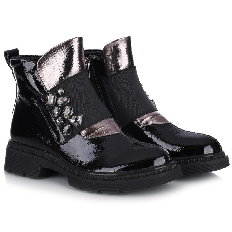 Botki damskie Loretta Vitale C3874B GUN-BLACK R.38