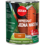 Farby i impregnaty do drewna - Impregnat do drewna ogrodowego JEDNA WARSTWA 0,75 l Cedr Altax - miniaturka - grafika 1