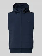 Kamizelki męskie - Kamizelka pikowana z kapturem i wyhaftowanym logo - miniaturka - grafika 1